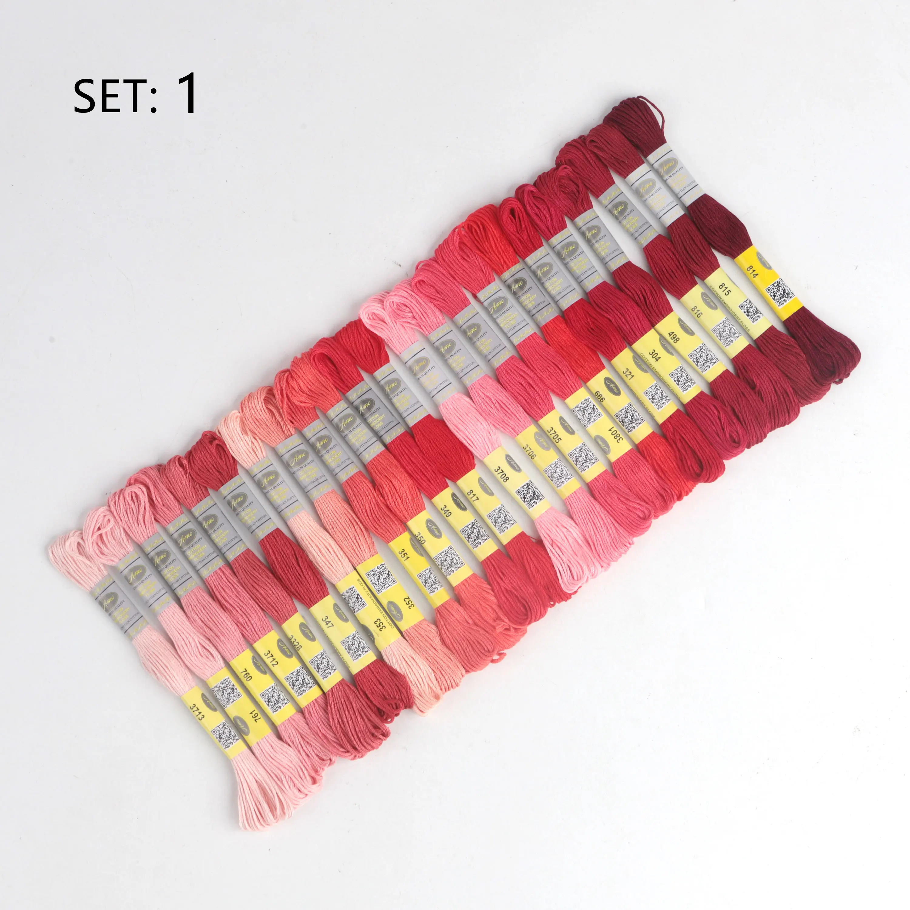 

Градиентная коллекция цветов Мерсеризованная египетская длинная хлопковая нить для вышивания из волокна 8,75 ярдов Моток крестиком 21 комплект на выбор