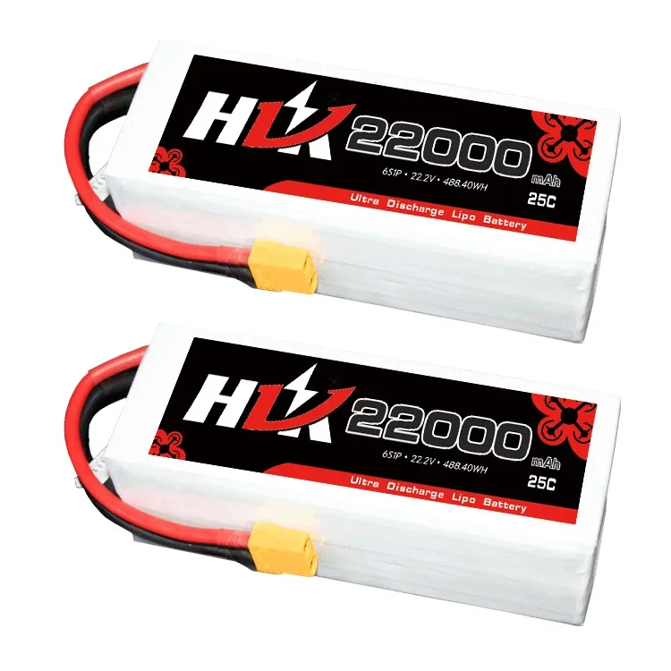 Wholesale Customized 22000Mah 25C 6S 22.2V Rechargeable Lipo Akkus Li-Polymer Lithium Polymer Battery