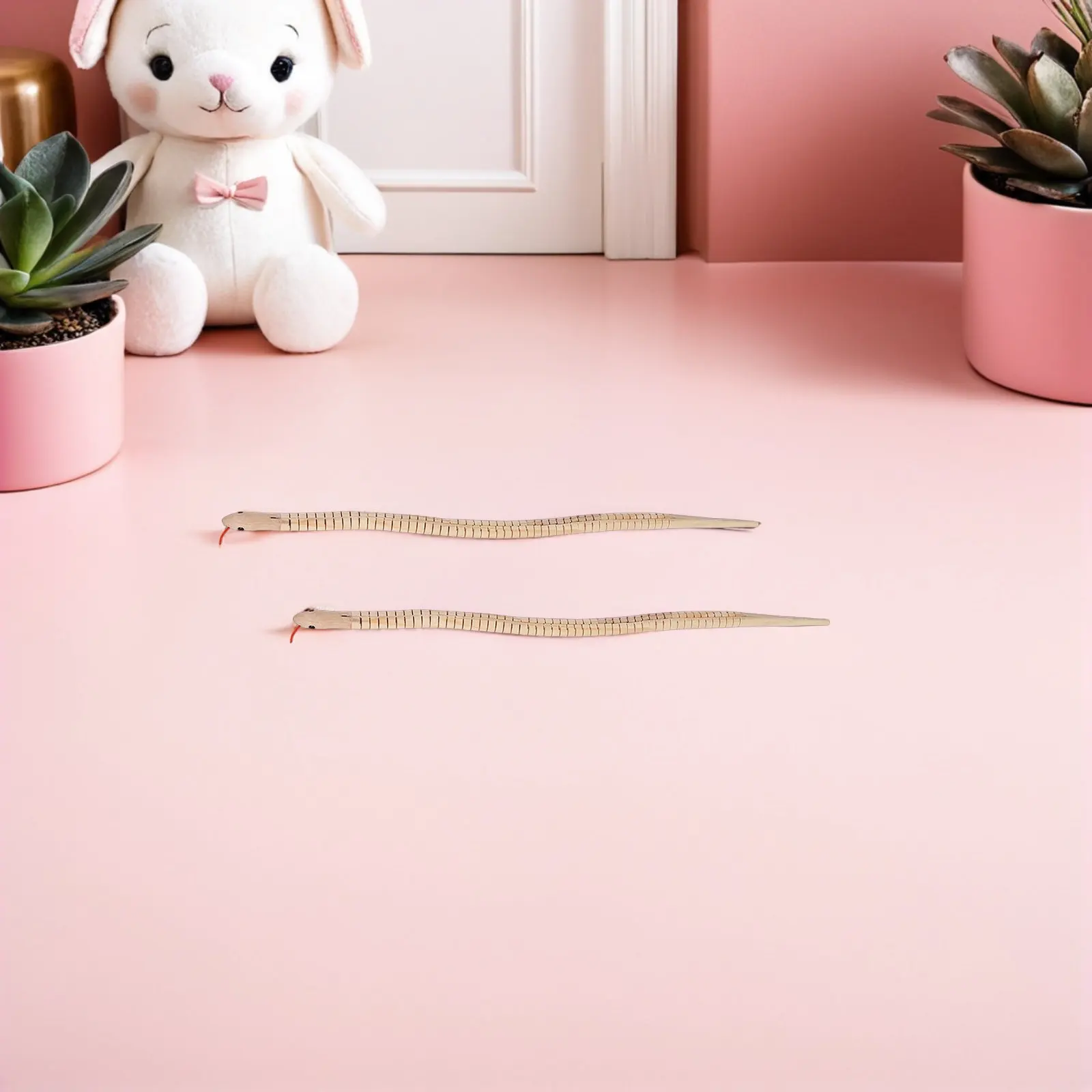 

5Pcs Realistic Jointed Wooden Flexible Snake for DIY Crafts Classroom Prizes Halloween Party Favors 30Cm Bendable Sensory Fidget