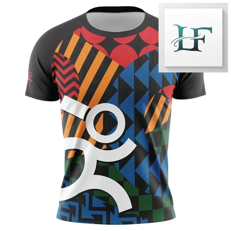 

2025 New Clothing Fashion Figures 3D Printed Men's T-shirt Summer Breathable Sport Casual O Collar Short-sleeved Outdoor Running