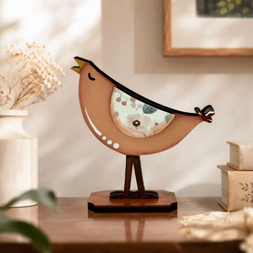 3pcs Nordic Style Wooden Bird Statue Sculptures Home Decoration Seagull Figurine Flower Patchwork Seabird Ornaments Beach Beauty