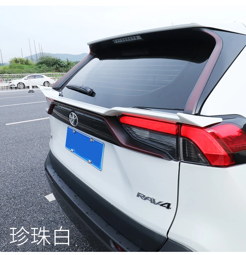 For 2019 2020 New Toyota RAV4 Spoiler High Quality ABS Material Car Rear Wing Lip Spoiler by Primer Color