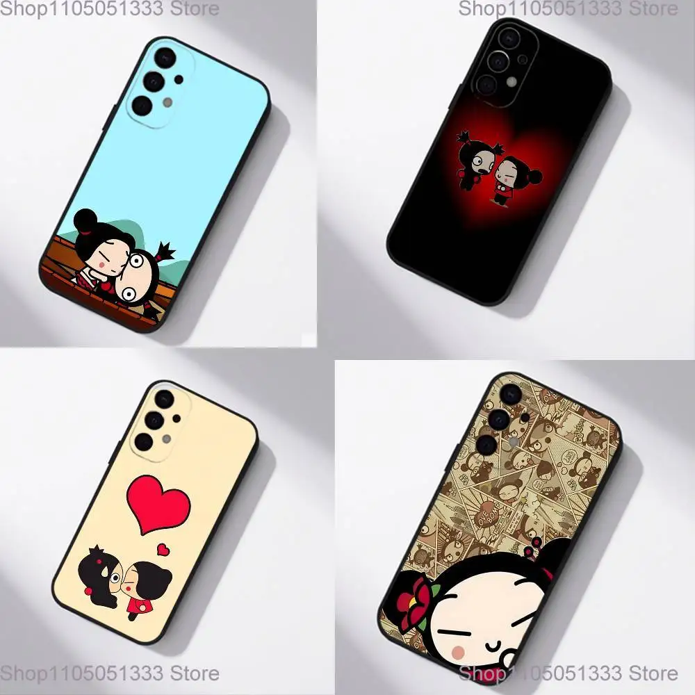 

Pucca Cute Love Phone Case For Samsung S25,S24,S21,S22,S23,S30,Ultra,S20,Plus,Fe,Lite,5G Black Cover