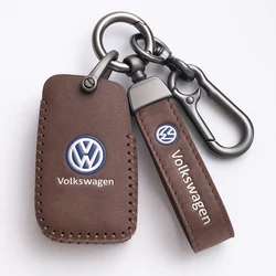 New Leather Smart 3 Button Car Key Case Cover Bag for VW Volkseagen Passat B8 Magotan for Skoda Superb A7 Kodiaq Seat Shell Fob