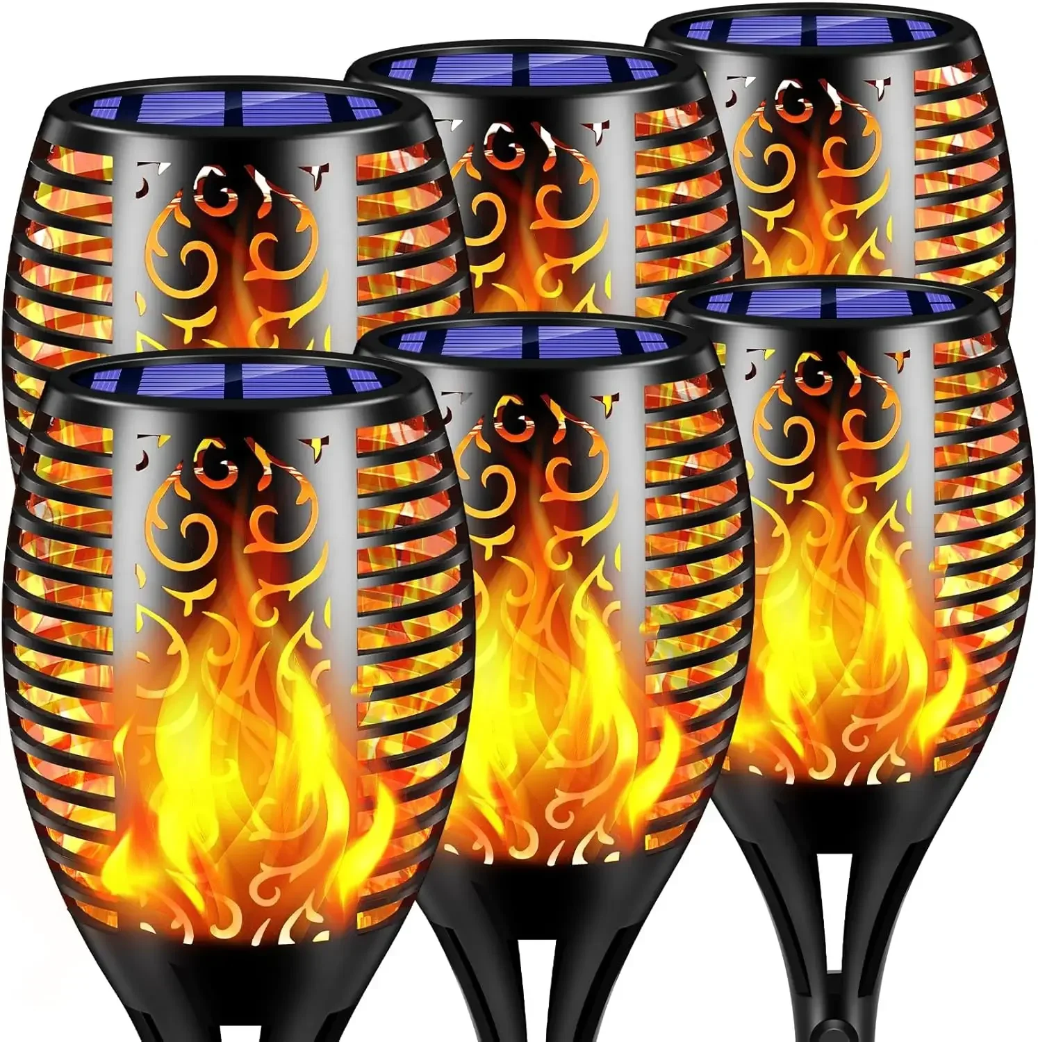 TomCare Solar Lights Outdoor 99 LED Higher & Larger Flickering Flame Solar Torch Lights 43