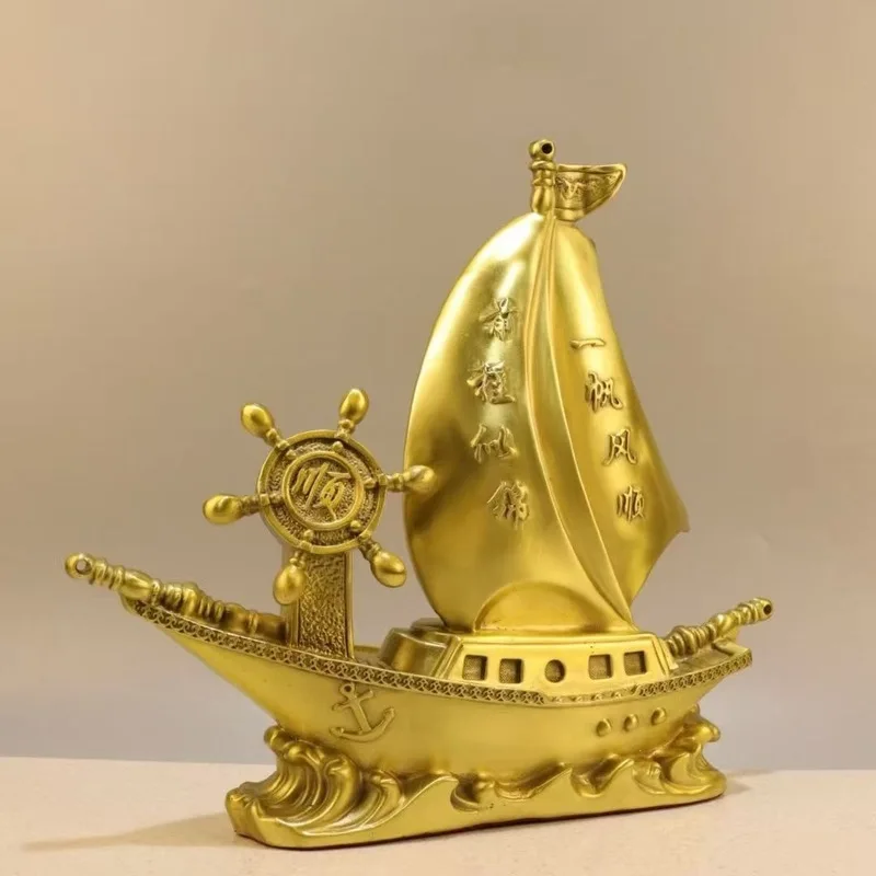 Smooth sailing sailboat ornament, smooth sailing desktop decoration for living room and wine cabinet, gift for company or store