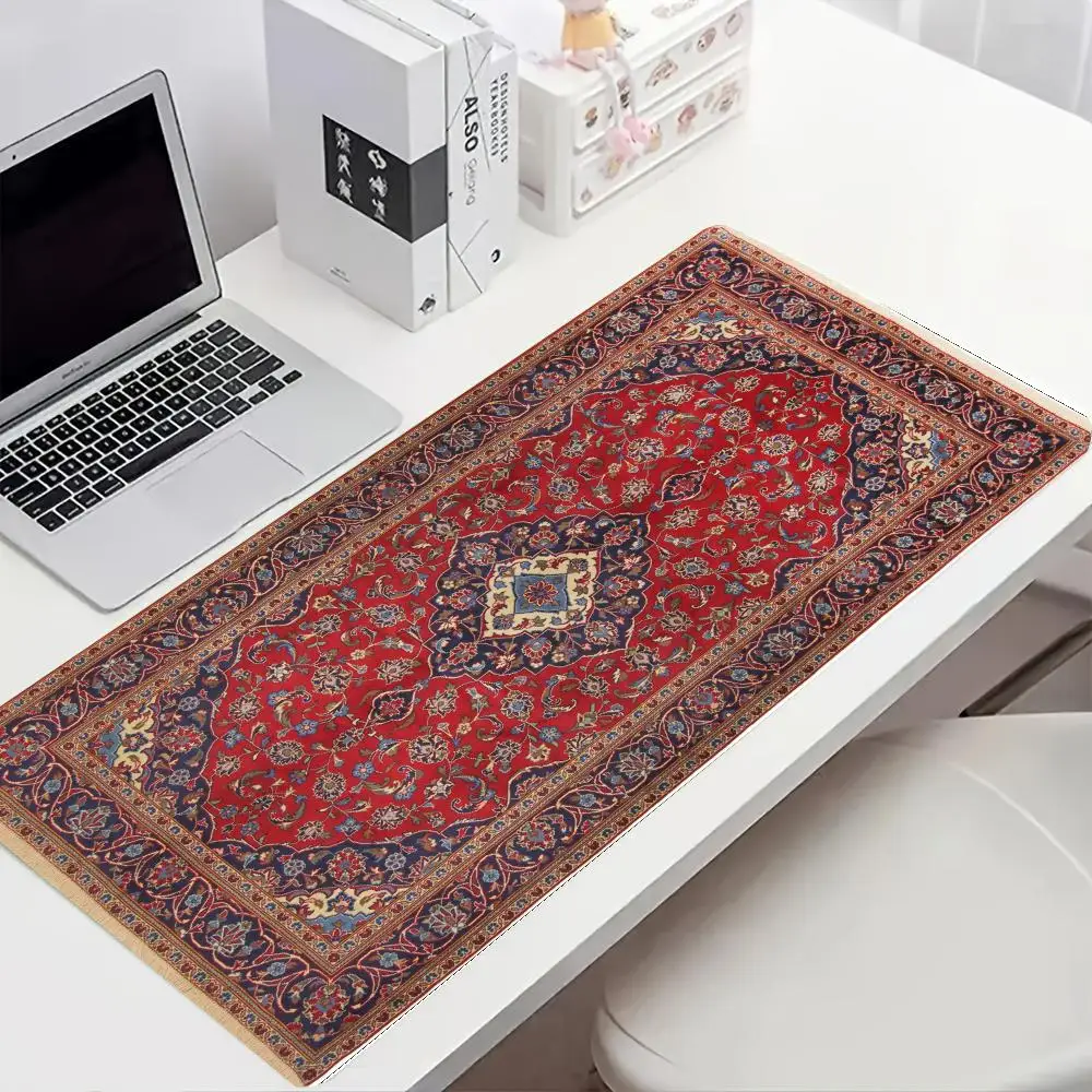 Vintage Oriental Carpet Pattern Mousepad Playmat Acts As Unified Base For Complete Laptop Office Desktop Setups