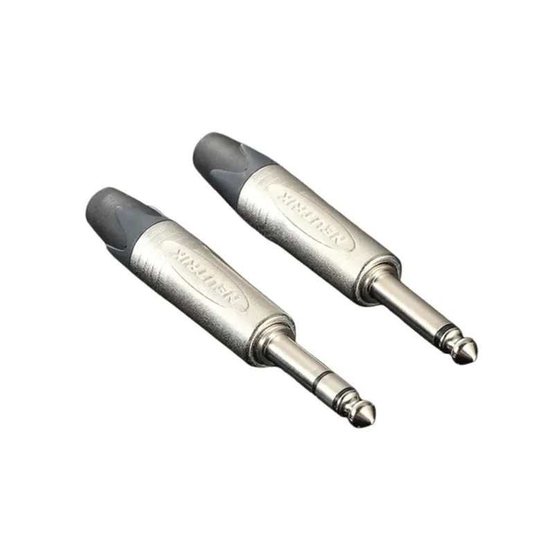 24K rhodium-plated 2-pole 6.35mm 6.5mm mono stereo straight plug two-core three-core microphone plug