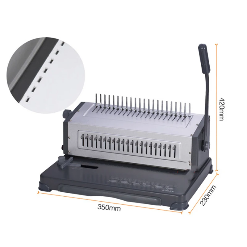 2088G Heavy duty plastic comb ring binding machine with free printing LOGO