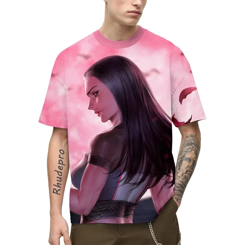 Miniso 2024 تي شيرت ديدبول الرجل العنكبوت الكرتون أنيمي ثلاثية الأبعاد طباعة الشارع الشهير الرجال النساء موضة المتضخم تي شيرت الاطفال تيز القمم