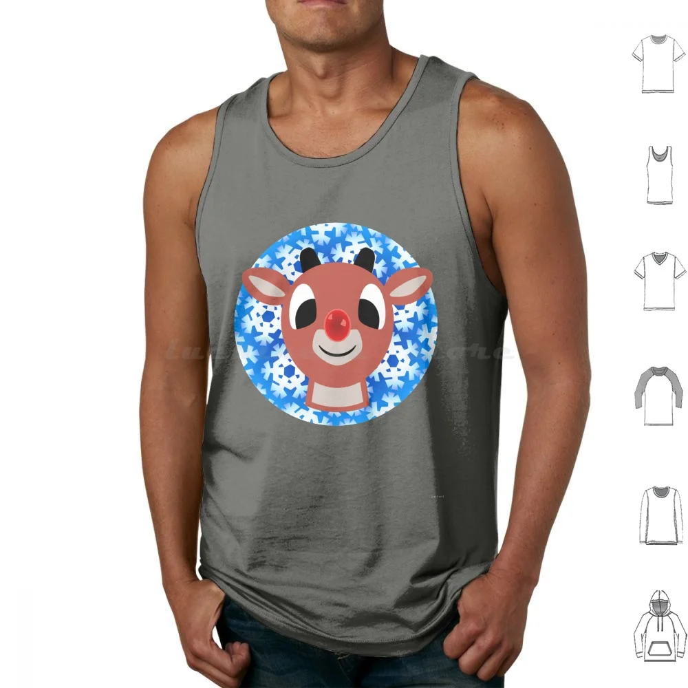 Hello Rudolph Tank Tops Print Cotton Christmas Xmas Holiday Winter Holiday Classic Rankin Bass Rudolph The Red Nosed