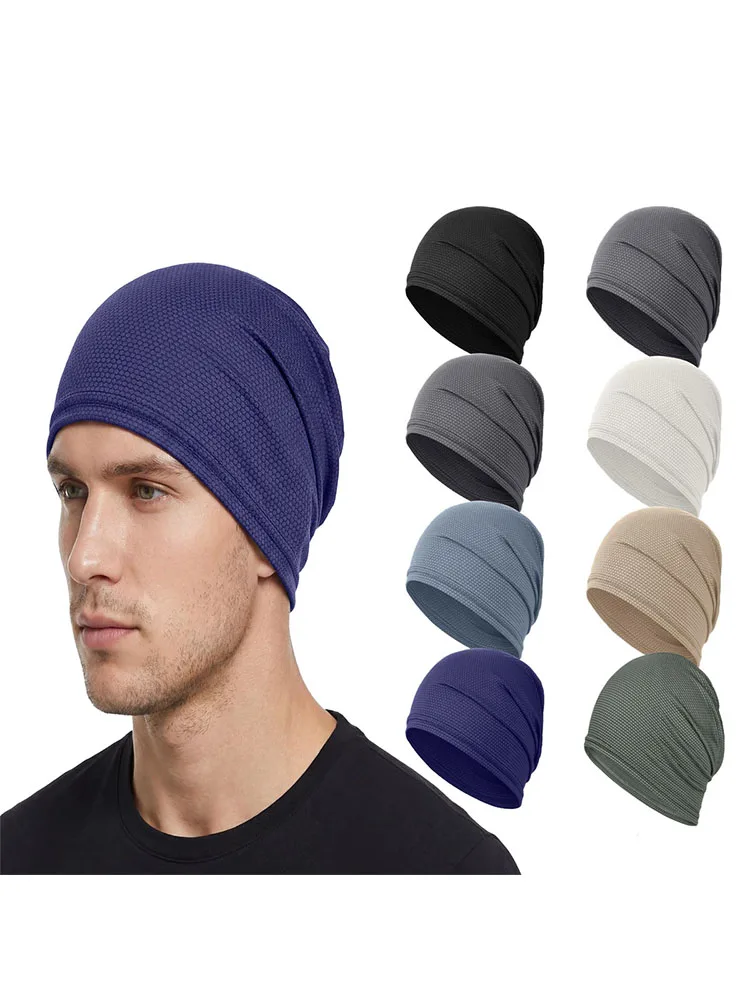 AliExpress NONE Cooling Skull Caps for Men & Women - Breathable 3D Mesh Running Caps for Cycling, Gym & Summer