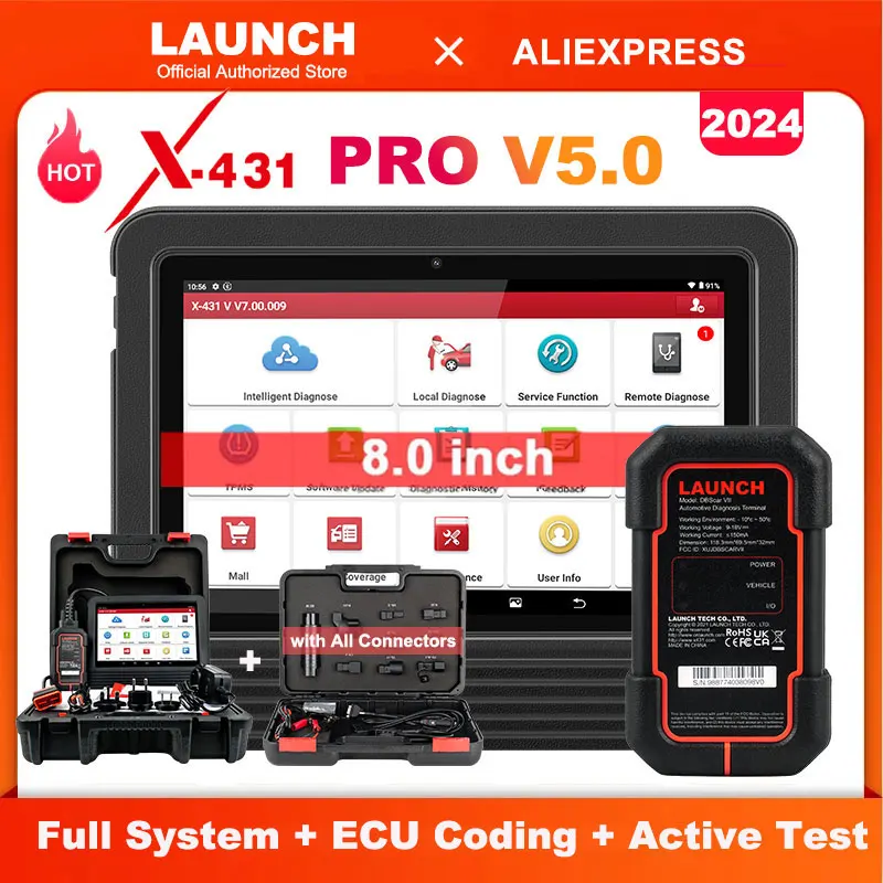 2024 NEW  LAUNCH X431 PRO V 5.0 Car Diagnostic Tools support CANFD&DOIP ECU Coding FCA AutoAuth OBD OBD2 Scanner Elite Scan Tool