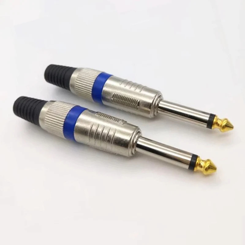 2 stücke Audio Stecker Jack 6,5 Verstärker Mikrofon Stecker 6,35mm Stecker 1/4 "Stecker Auf RCA Weibliche Jack stecker