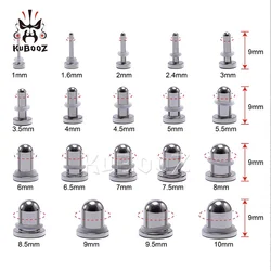 KUBOOZ 2PCS Stainless Steel Small Size Ear Expander Tunnels Plugs Surgical Steel Gauges Earrings for Body Piercing 1-10mm