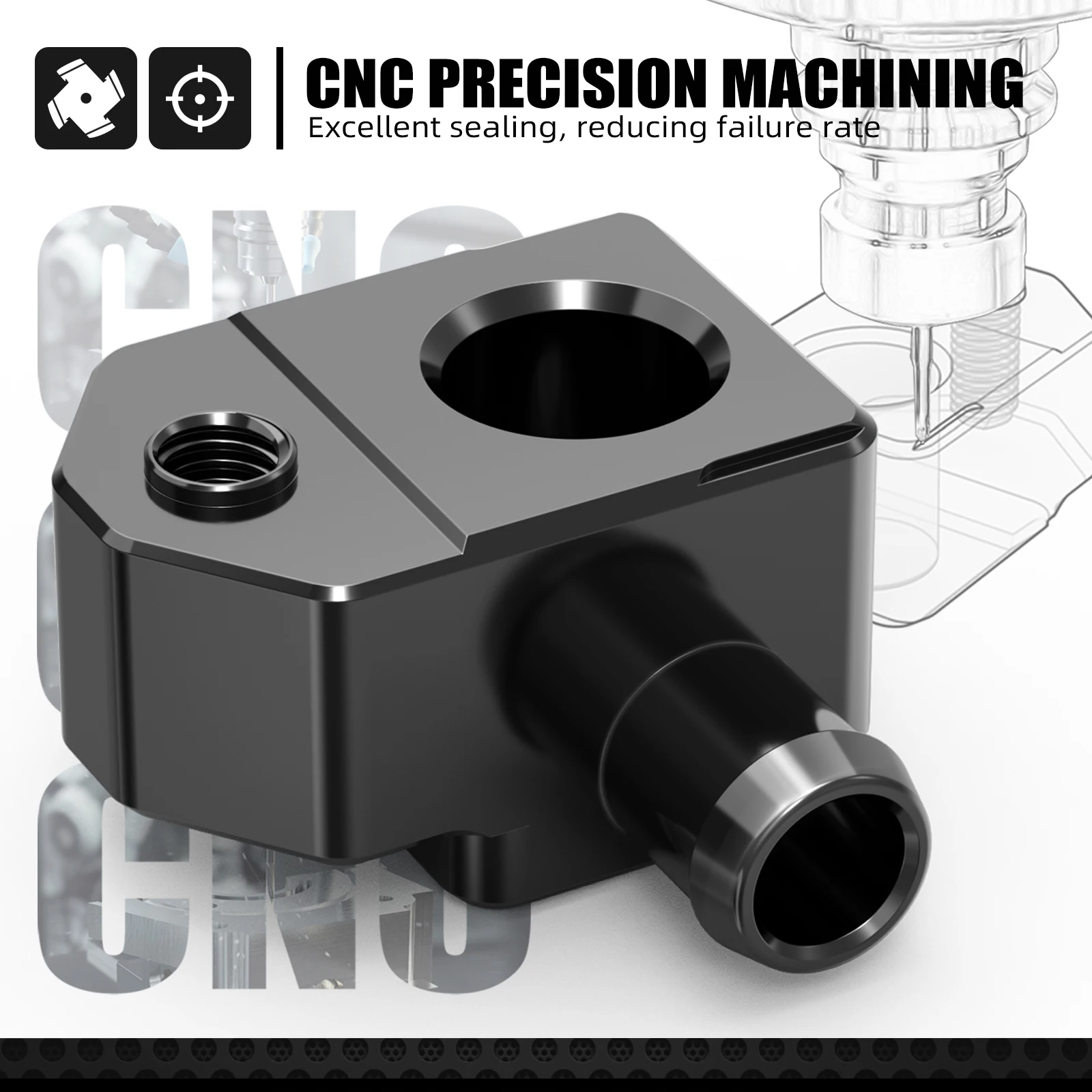 NICECNC 2024-2026 KTM EXC 300 SX 125 XCW 300 XC 300、Husqvarna TE300、GasGas EC300 TBI用 クランクケース圧力センサーブラケット