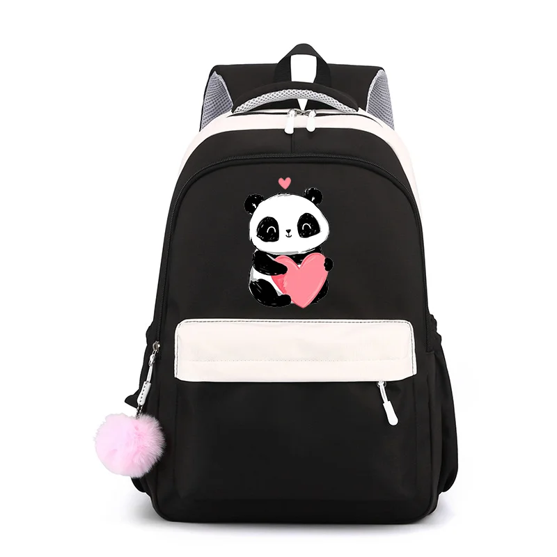 Neuer süßer Cartoon-Panda-Muster-Rucksack für Jungen und Mädchen, Schultasche, niedlicher Panda-Rucksack, große Kapazität