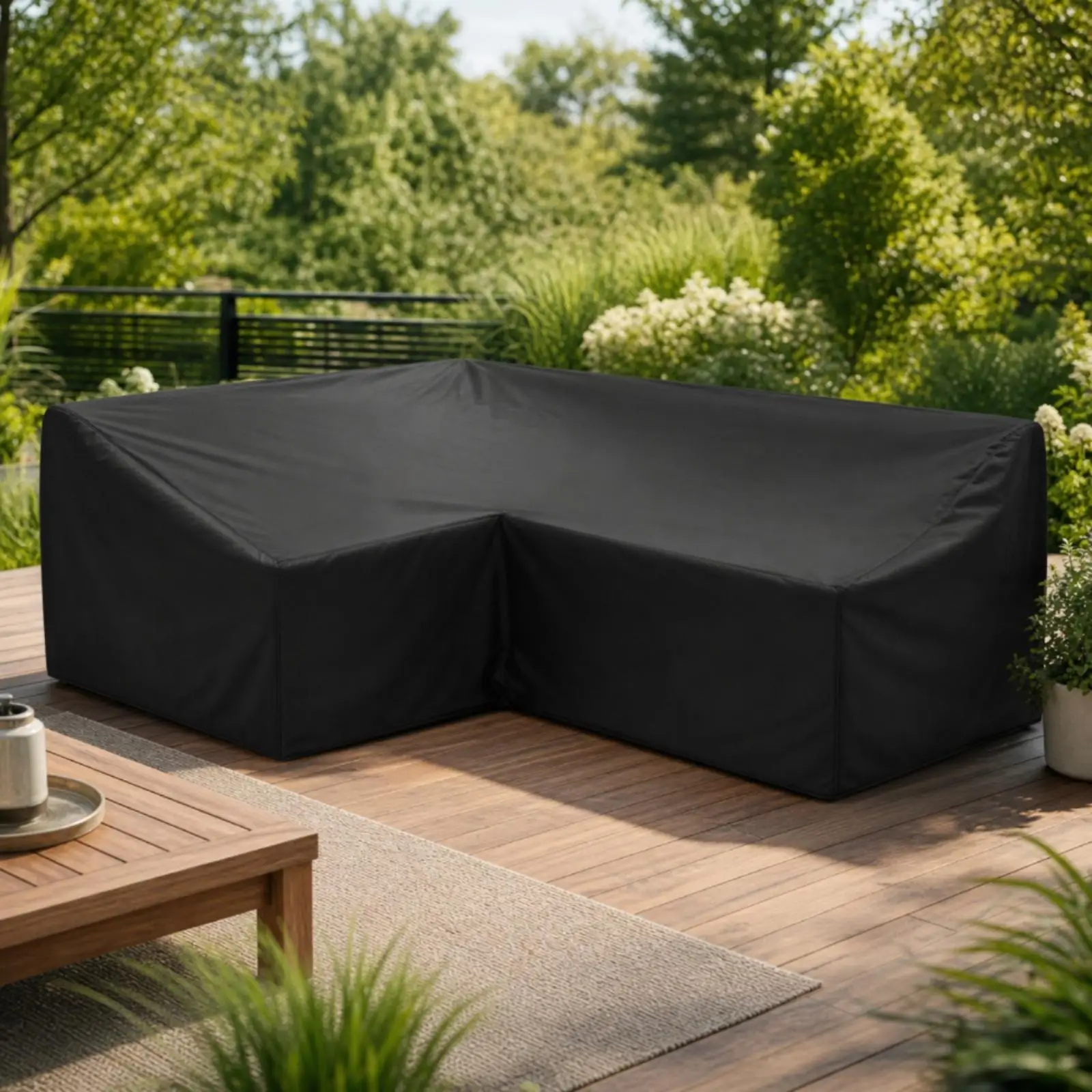 V-Shaped Sofa Cover Silver-Coated V-Shaped Furniture Cover Foldable Long-Lasting for Garden, Balcony