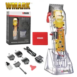 WMARK-Transparente Oil Head Hair Clipper, Especial para Carregamento a Quente, Salão, NG-108S