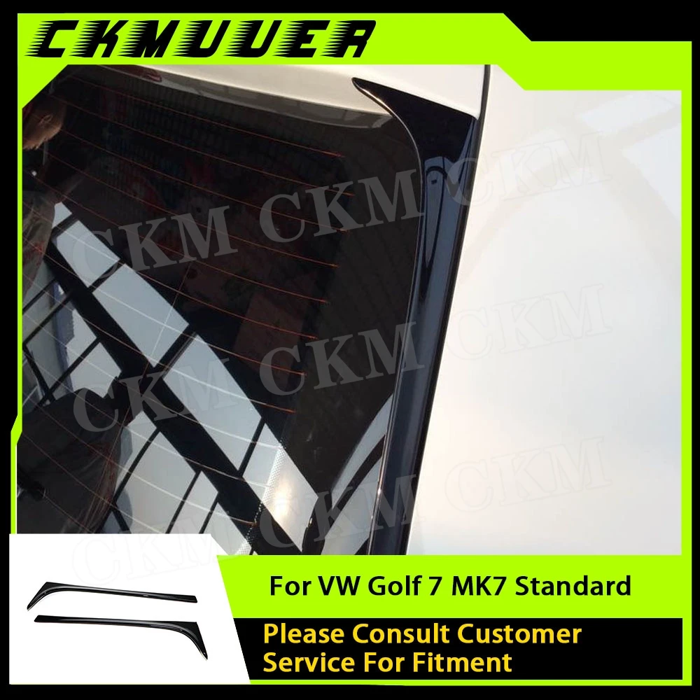 

CKMUUER Gloss Black Car Rear Spoiler Side Wing Lip Car Accessories for VW Golf 7 MK7 Standard Not For GTI R 2014- 2017