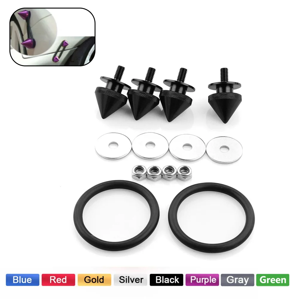 

JDMstyle-1 Aluminum Alloy Quick Release Kit: Universal for Car/Truck Front Bumpers & Hatch Lids