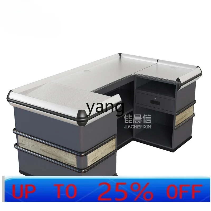 

LMM supermarket steel cashier supermarket stainless steel counter