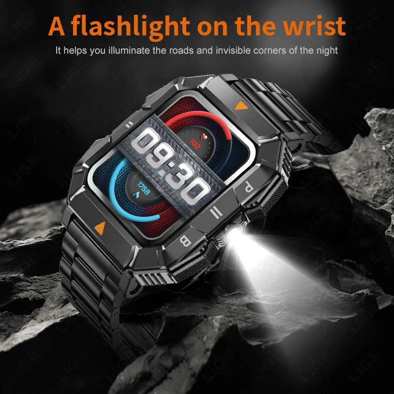 2024 New Men Watch 1.83-inch High-Definition LED Smart Watch Touch Screen Sports Fitness Waterproof Bluetooth Smart Call Watches