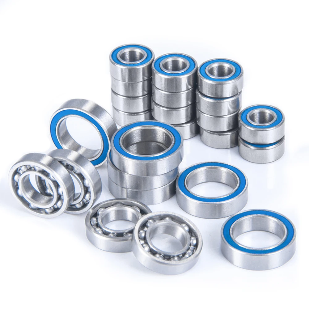 AXSPEED 24PCS Complete Bearings Kit for Element RC Enduro Sendero RTR Blue Ball Bearing Upgrade Parts