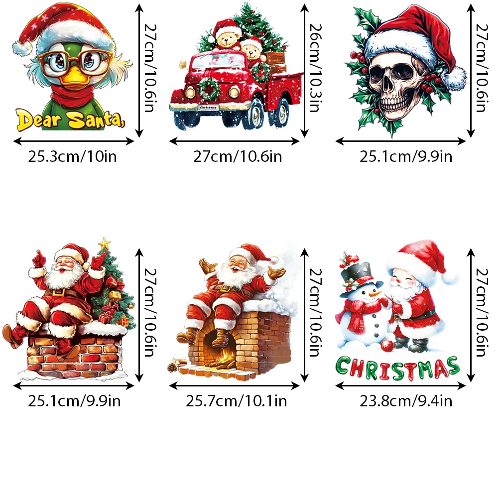 Рождественский день для пожилых людей, термопереносные наклейки с рисунком черепа, наклейки для горячего переноса своими руками, аксессуары для глажки одежды ручной работы