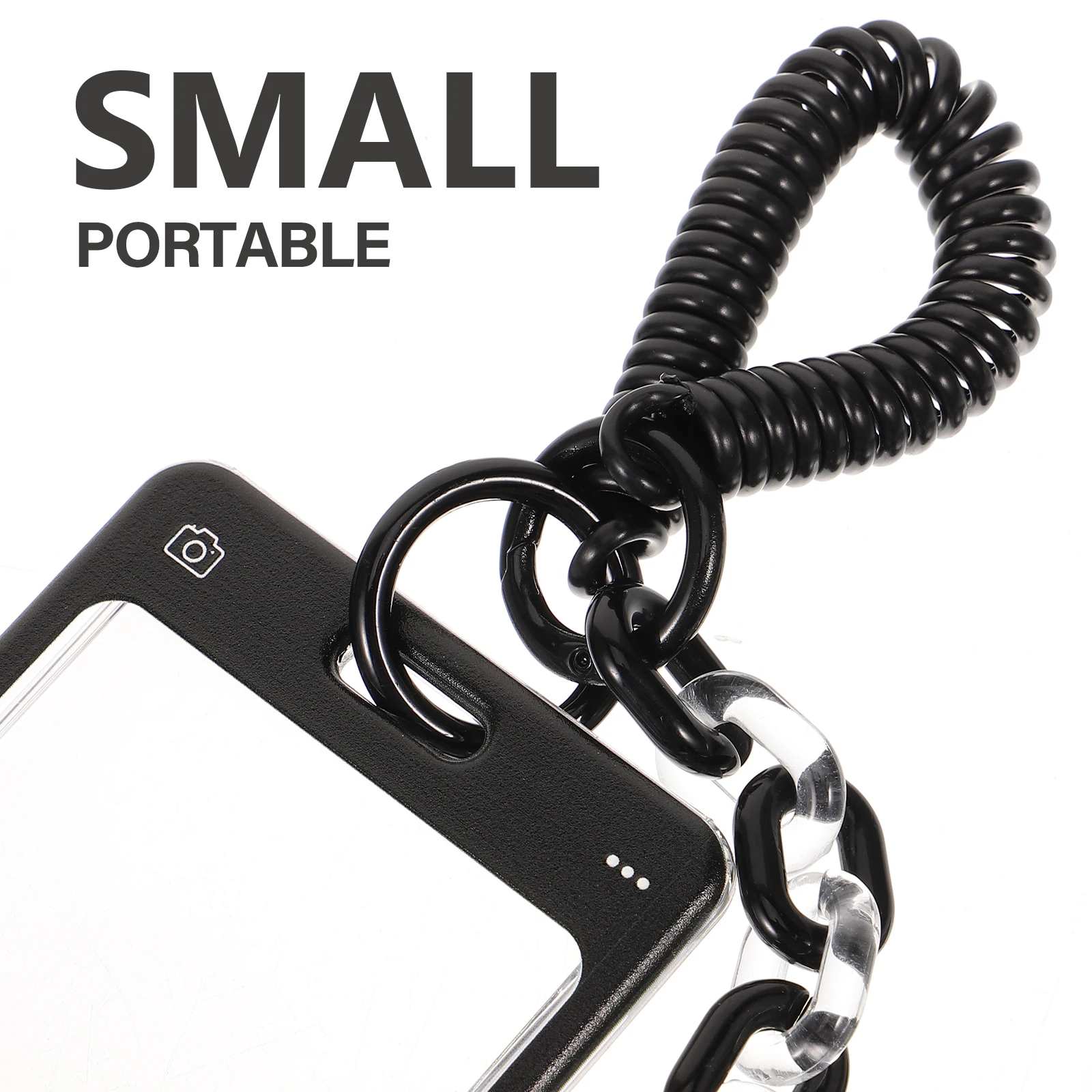 1세트 아크릴 ID 배지 홀더 투명 버스 카드 보관 슬리브 이름표 보호기 직장 학생 키체인 버클 클리어 커버