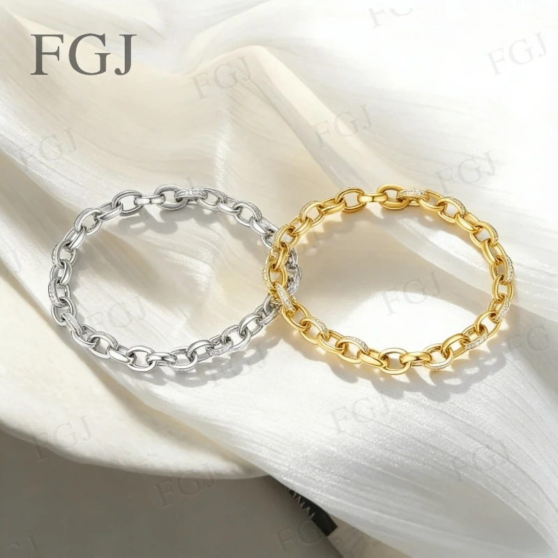 Moissanite Custom Bracelet Round Cut 1.2mm D Color Fine Jewelry S925 Gold Plated For Wedding Birthday Party Wholesale Price