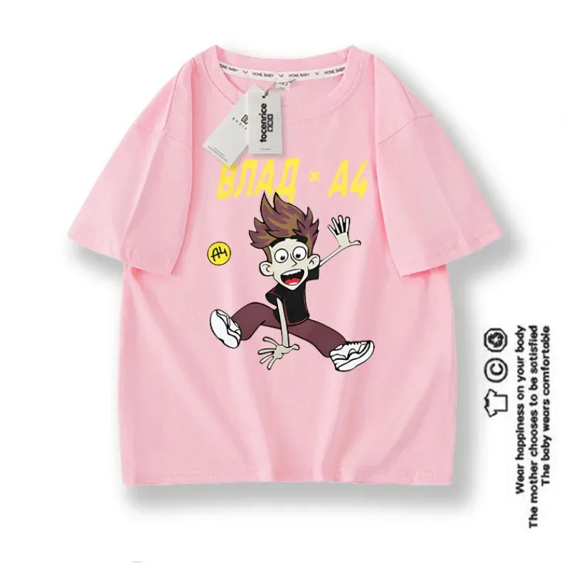 

Newvlad a4 Vlad Paper Футболки с короткими рукавами для мальчиков Летние хлопковые повседневные топы с мультяшным принтом Детская модная футболка Уличная повседневная одежда202