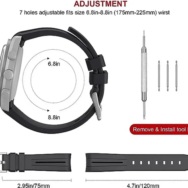 TINTAG For Omega Speedmaster Watch Replacement Band Curved No Gap Rubber Strap Men Women 20mm 21mm 22mm Watchbands silver gold