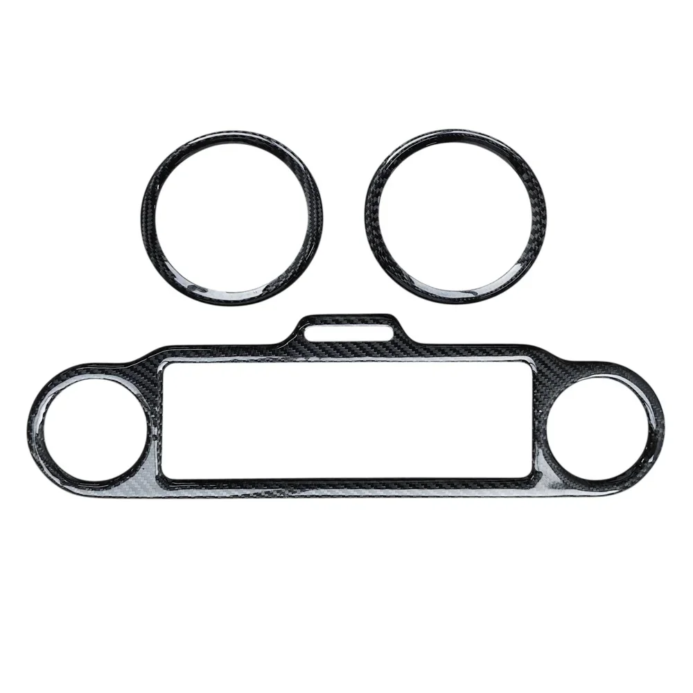 Motorbike Inner Fairing Stereo Accent Trim Ring Carbon Fiber Cover For Harley 1996-2013 Electra Glide Street Glide and Tour