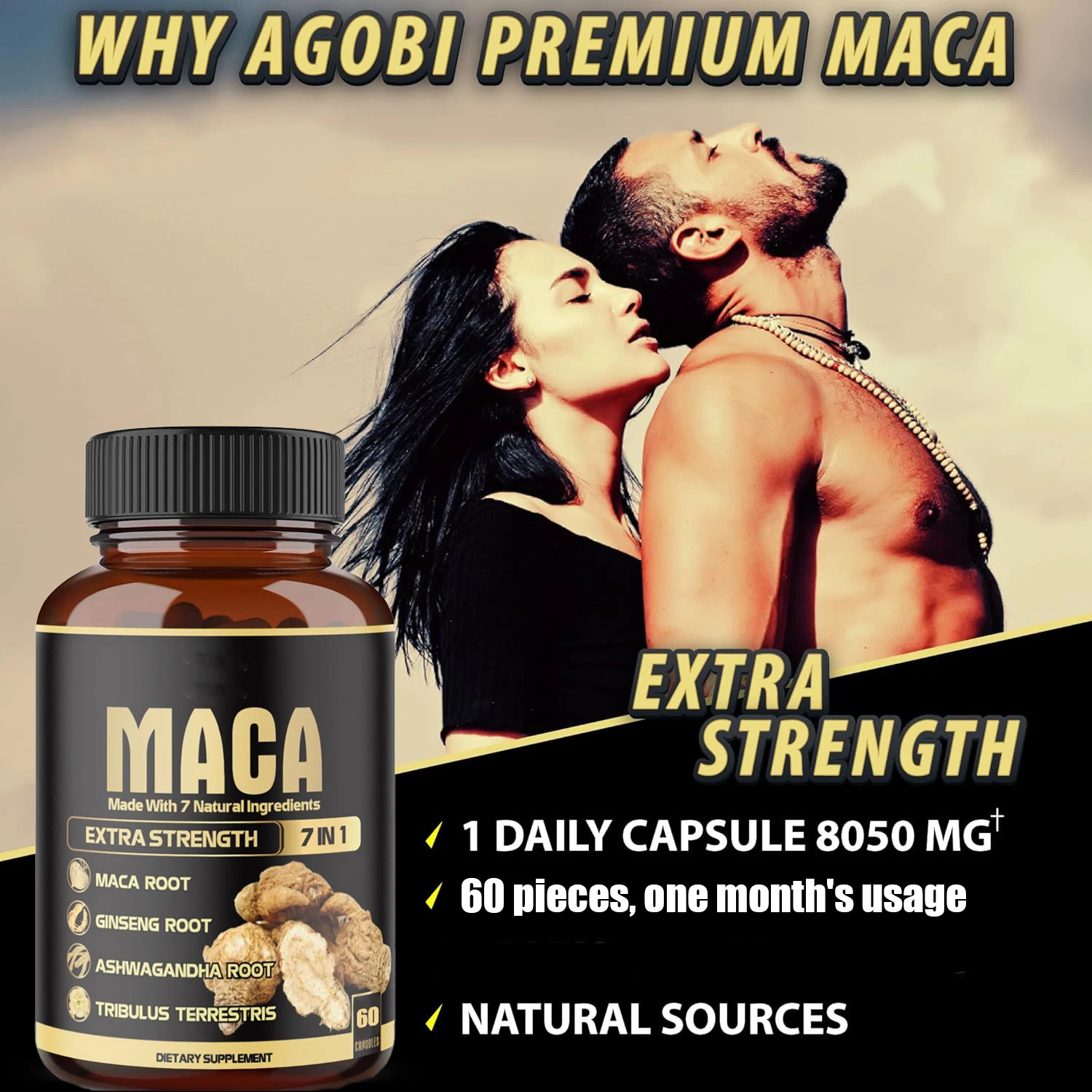 كبسولات ماكا روت - مكمل طاقة طبيعي، يدعم الأداء الرياضي والدافع، وبناء العضلات وتقوية