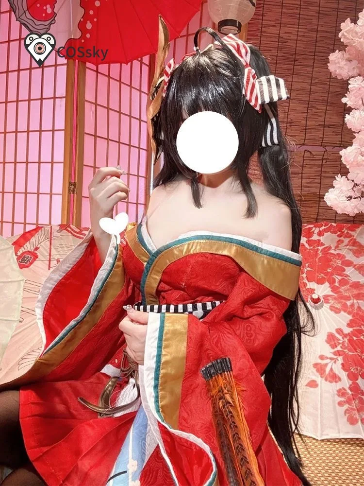 

Anime Game Azur Lane Taihou Kimono Headwear Props Socks Halloween Party outfit New IJN Taihō Cosplay Costume Women's Sexy Dress