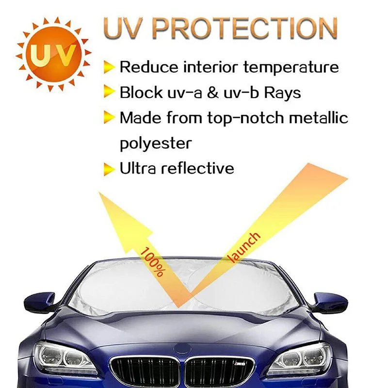 Car Summer Windshield Sunshades Cover Foldable Sun Shade Sunblind Front Window Sunscreen Sunshade Cooling Cover Anti UV Protect