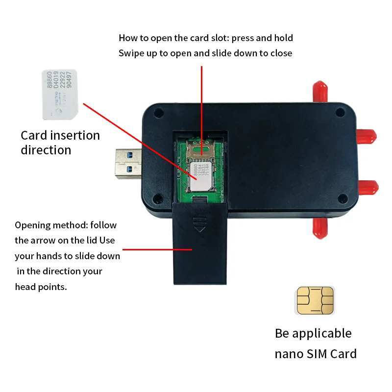 USB-Anschluss 5G CPE Dongle 5G-Modem mit SIM-Steckplatz