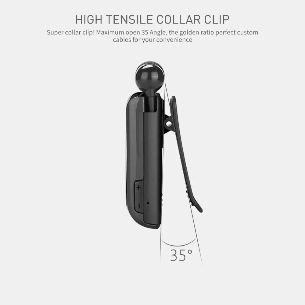 Fineblue F920 Headphones in Lotus Wireless Bluetooth Headset Vibrate Earphones Collar Clip-on Mini Single Ear Buds Auriculares