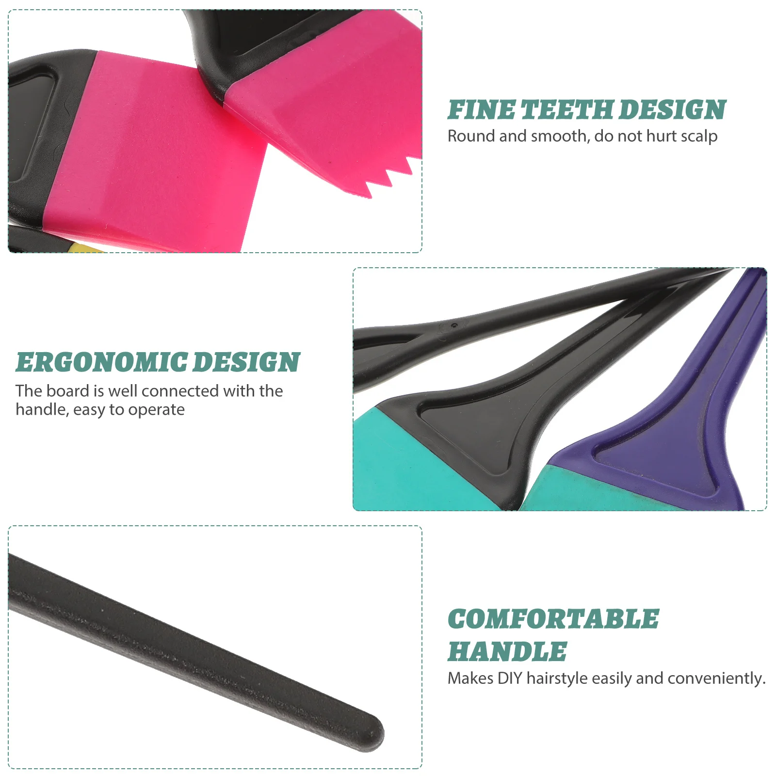 6 шт., силиконовая кисть-аппликатор для краски для волос, профессиональный набор инструментов для окрашивания «сделай сам», для равномерной окраски волос, кисть для краски в салоне