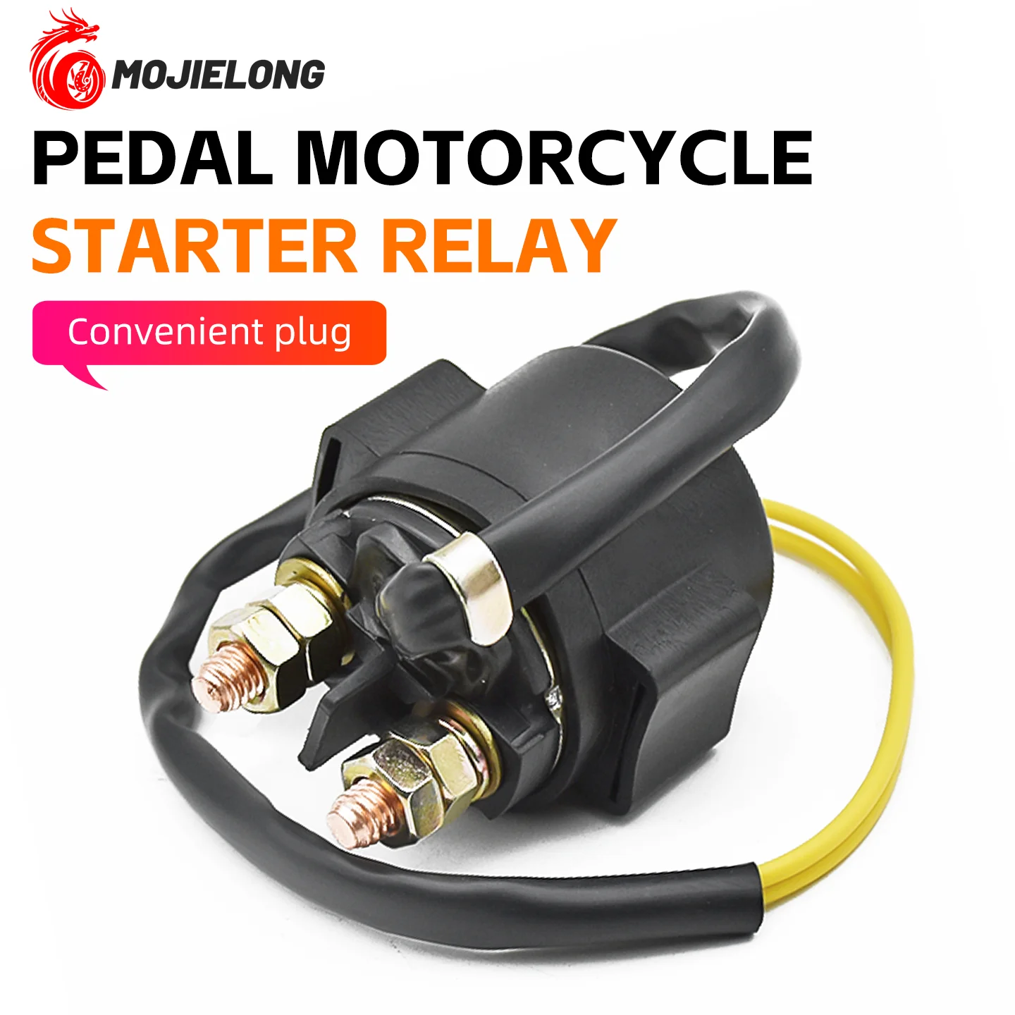 

The 12V electromagnetic starting relay is applicable to GY6, 50cc, 70cc, 90cc, 110cc, 125cc, 150cc, 200cc, 250cc, and ATV.