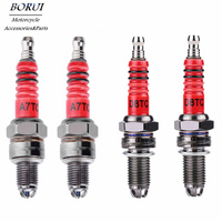 1/2Pcs Racing Spark Plug 3 Triple Electrode A7TC D8TC For GY6 CG 50 70 110 125 150CC Motorcycle Atv Scooter Dirt Bike Go Kart