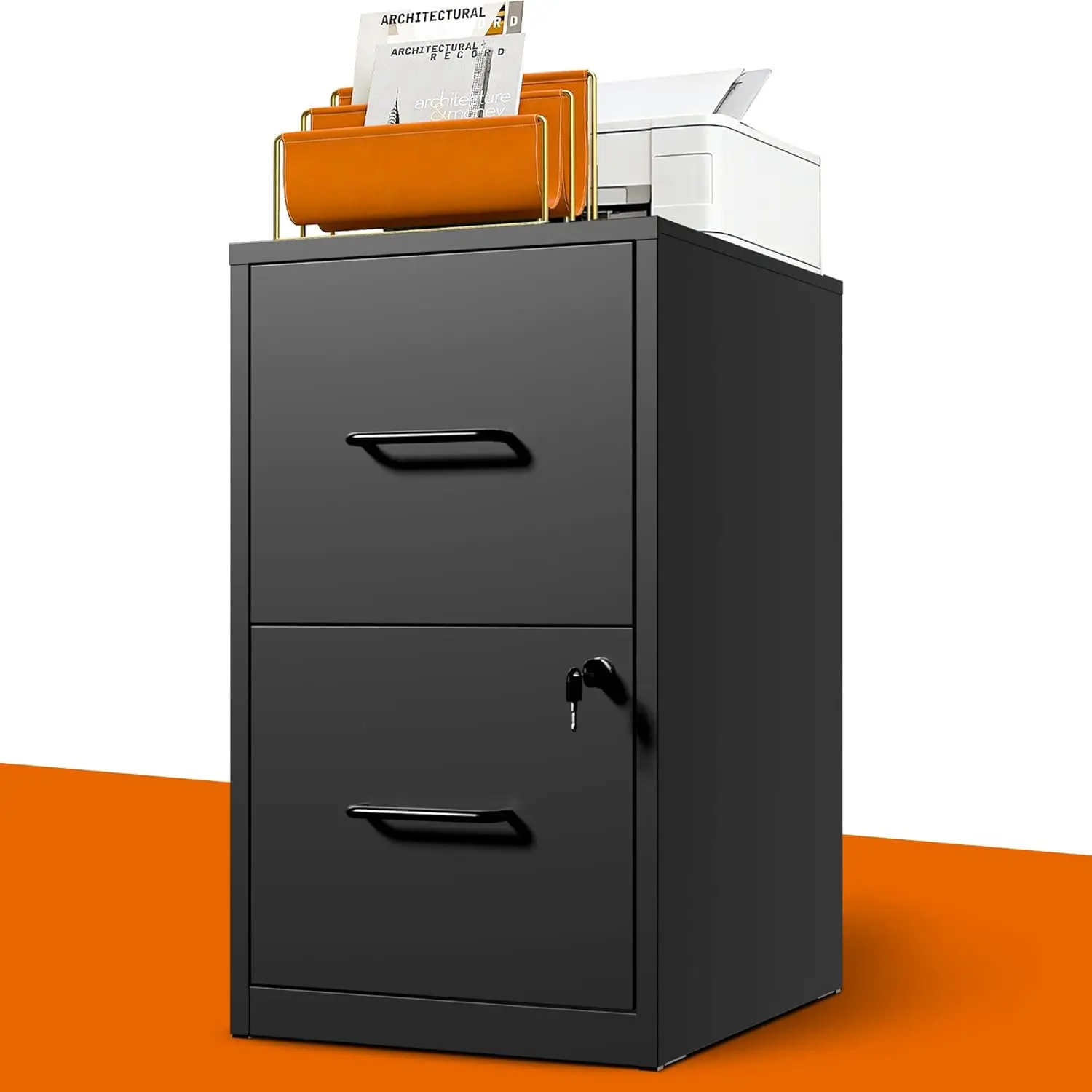 

2 Drawer File Cabinet with Lock Metal Vertical File Cabinets for Home Office Office Furniture for Organization Hanging Legal