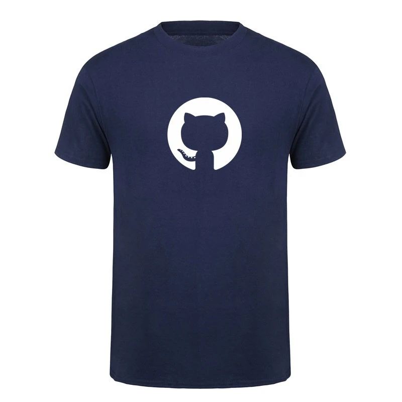 Github T Shirt Summer Men Funny Cotton Short Sleeve Programming Developer Programmer T-shirts Boyfriend Gift Tops Tee LH-149