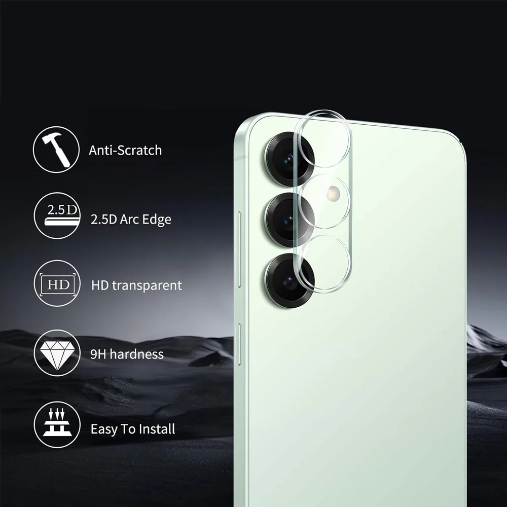 3 pçs câmera 3d vidro temperado para samsung galaxy s25 fe lente da câmera filme de vidro samsun s25fe s 25fe 6.7 ''5g caso amigável