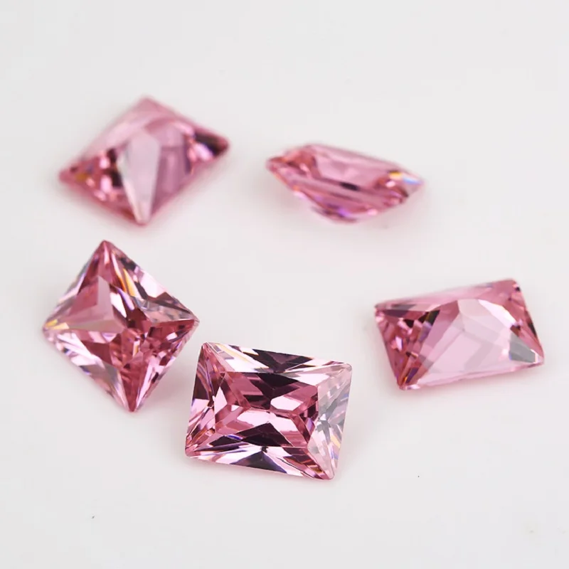 Größe 2x3mm~10x12mm 5A Rechteckiger Schliff Zirkonia-Steine Verschiedene Farben Lose CZ Synthetische Edelsteine für Schmuckherstellung – Detail 4