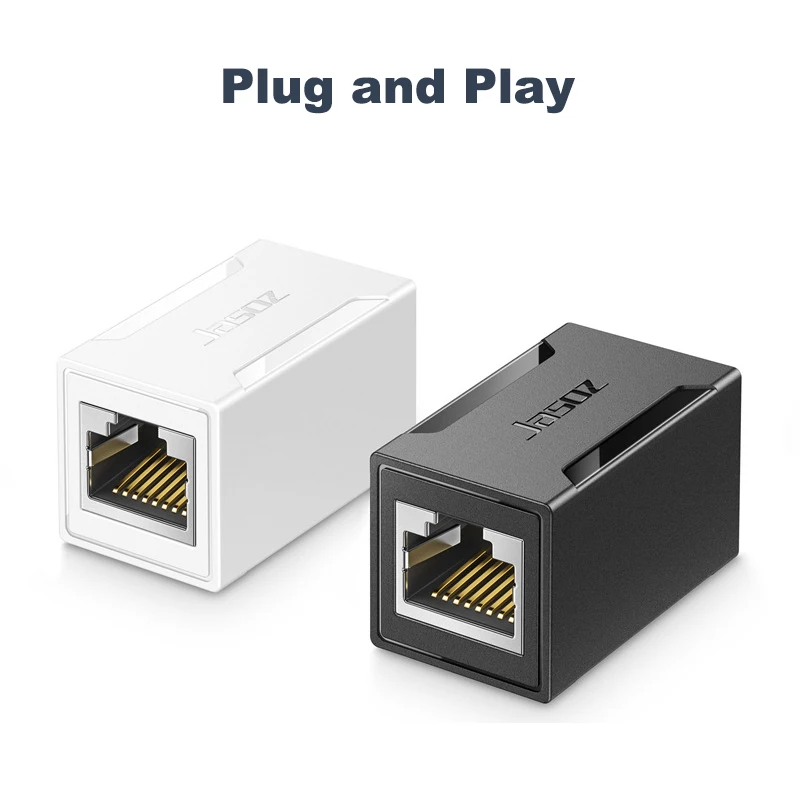 Jasoz RJ45 Cổng Kết Nối Mạng Gigabit Ethernet Extender LAN Mở Rộng Bộ Cho Cat7 Cat6 Cat5e Nữ Để Nữ Cáp Ethernet