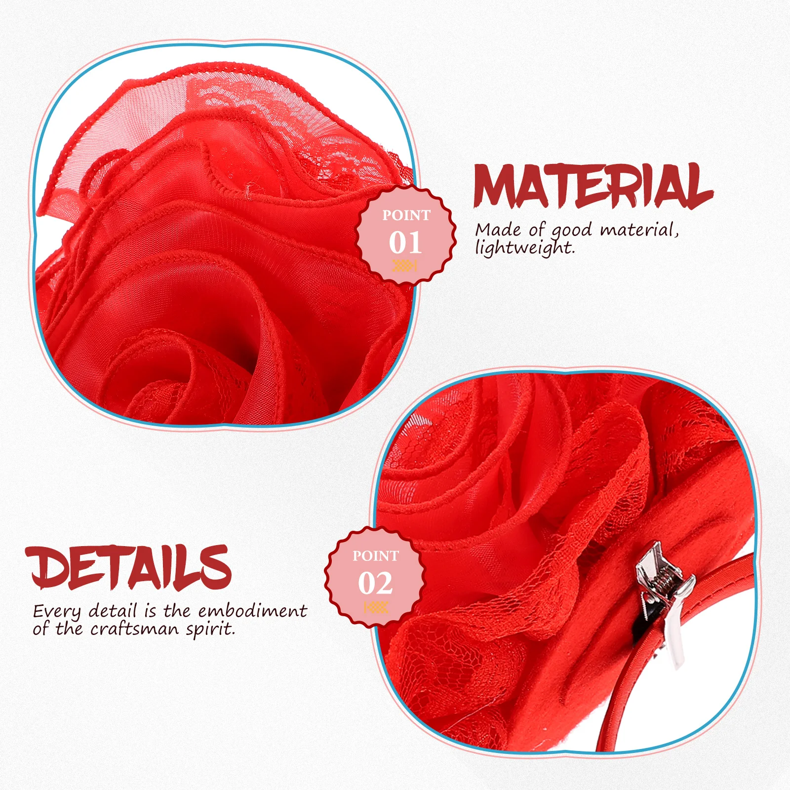 

Lace Large Flower Headband Retro Floral The Flowers Headpiece Bride Bridal Hair Accessories
