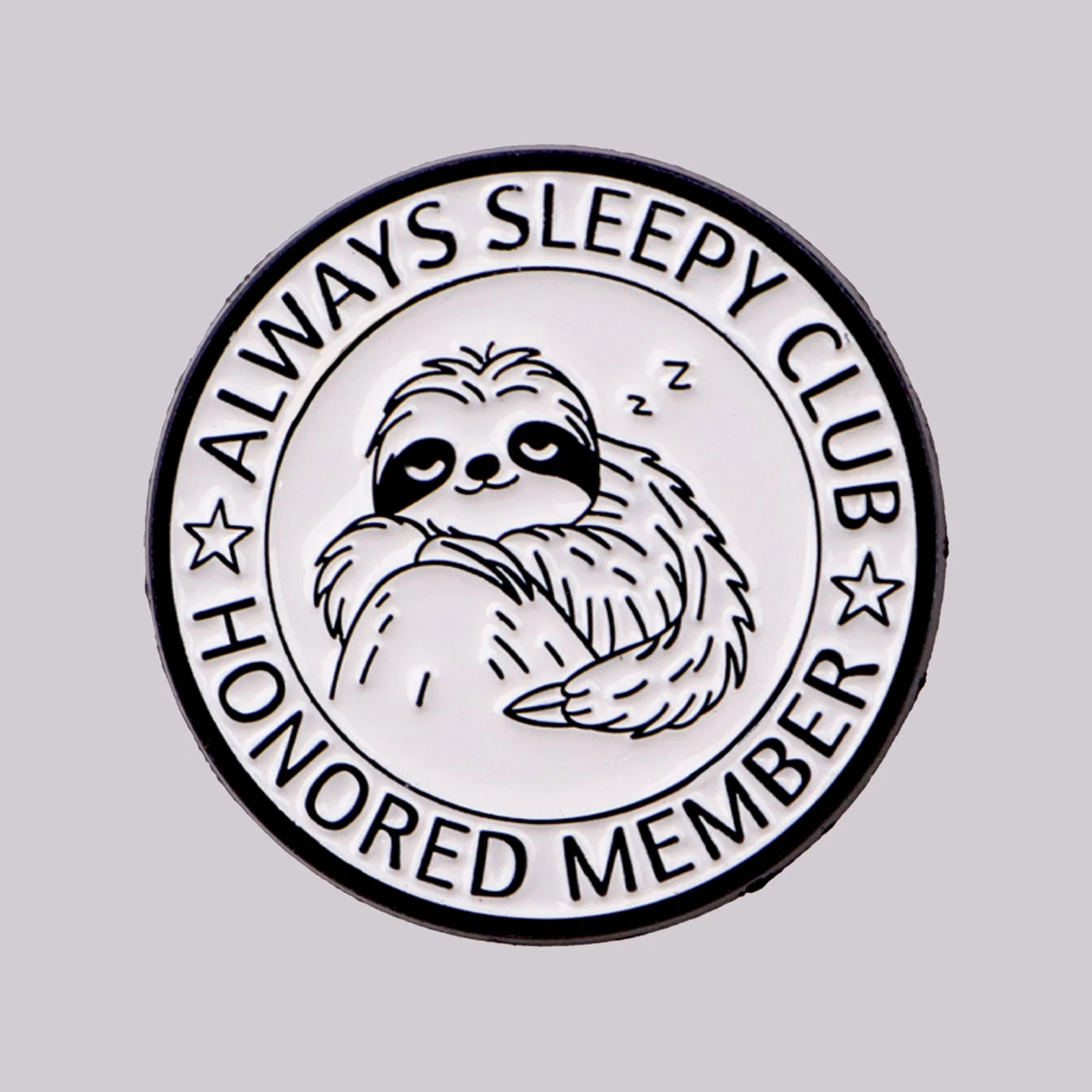 ALWAYS SLEEPY CLUB Emaille-Anstecknadel, niedliche Faultier-Brosche, Anstecknadeln, Abzeichen auf Rucksack, Kleidung, Accessoires, Tierfreunde, Geschenke