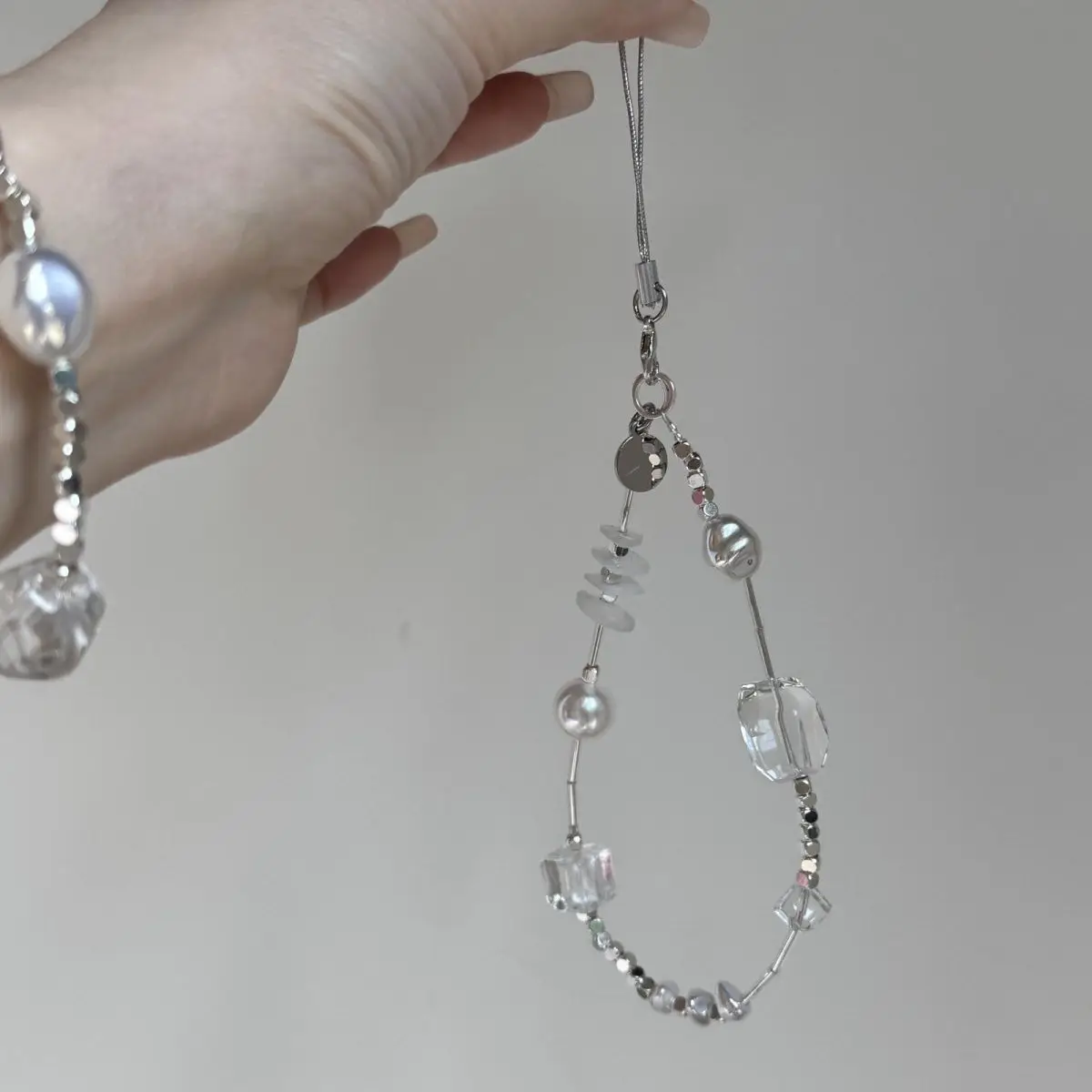 Minimalist High-End Pure Water Style Phone Case Charm Lanyard CCD Camera Card Album Decoration Creative Phone Wrist Strap